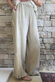 Rustic Nature Bubble Cotton Split Kick Pant Washed Oat